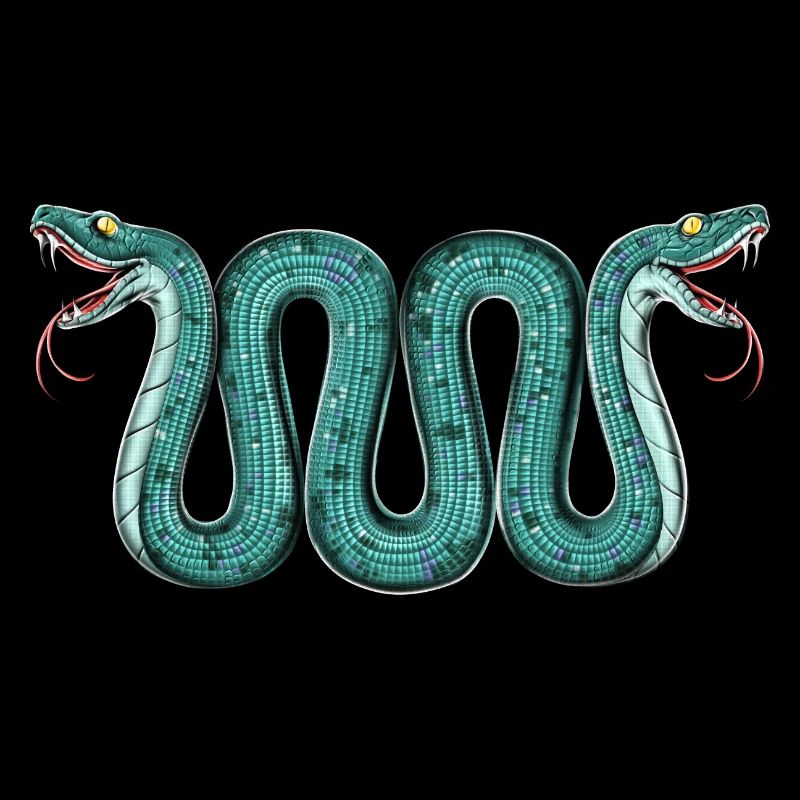Aztèque deux têtes serpent serpent