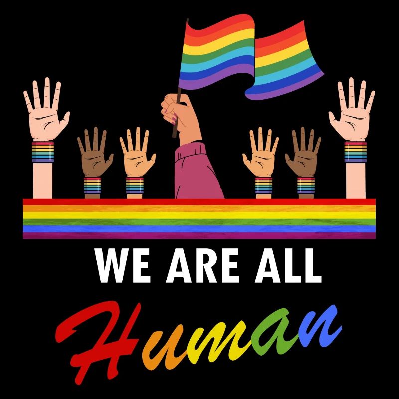 We Are All Human Awesome Pride Flag Designs