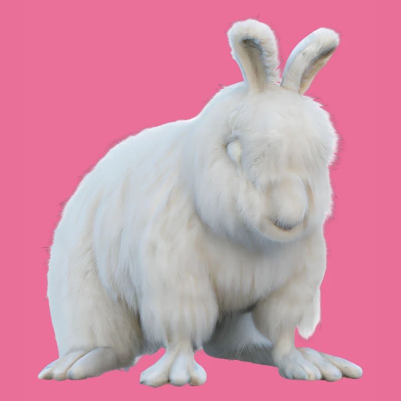 Fluffy Angora rabbit