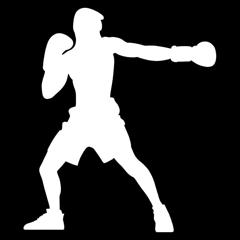 Silhouette de boxeur, design de boxe vif
