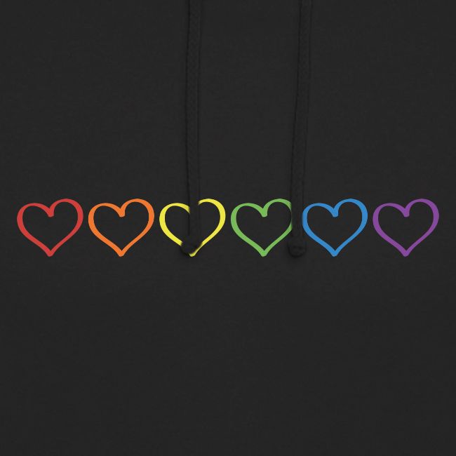 Pride Hearts Outline