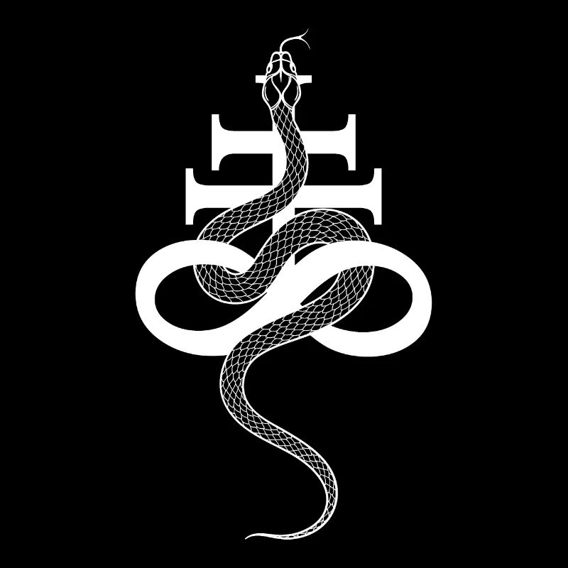 Croix de léviathan serpent blanc