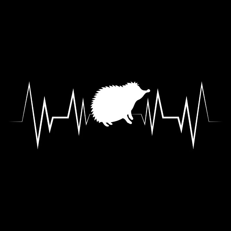 Herzschlag Igel Silhouette