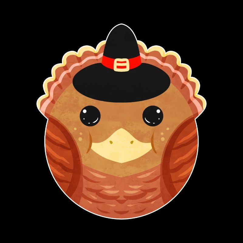 Circle Round Turkey With Pilgrims Hat For