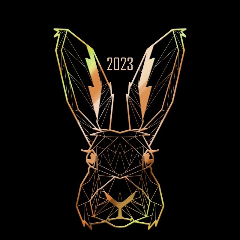 Polygone Rabbit For 2023 Happy Chinese New Year