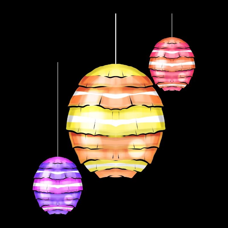 Egg Shaped Lanterns Easter Decoration For Easter