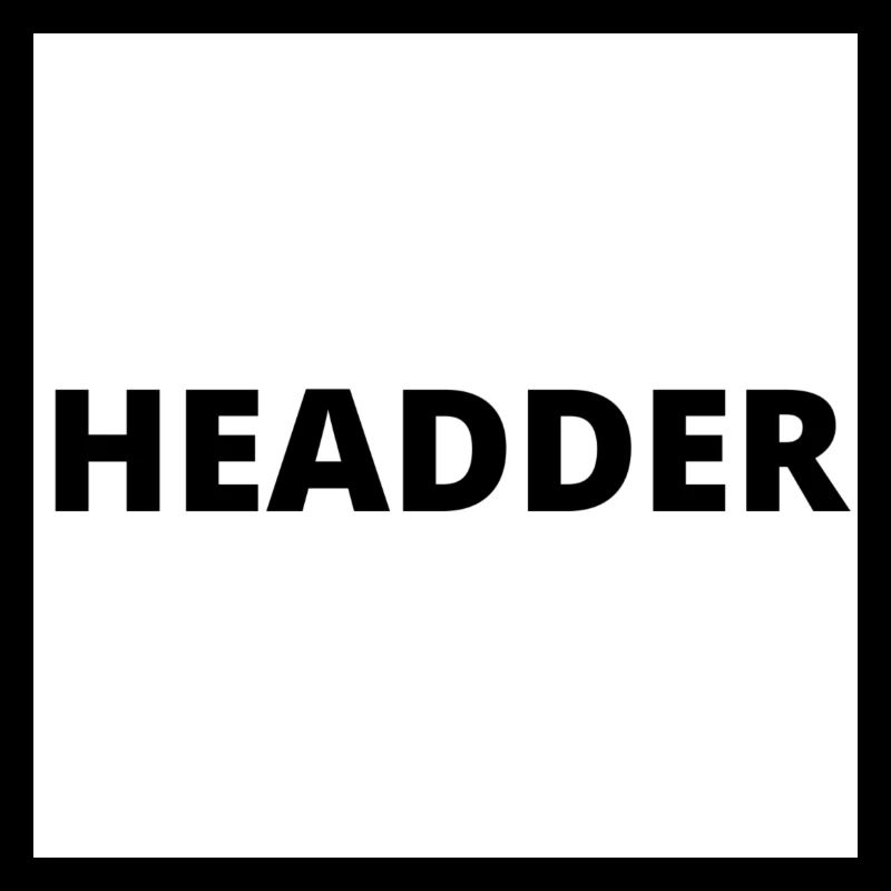 "HEADDER" Design in schwarz