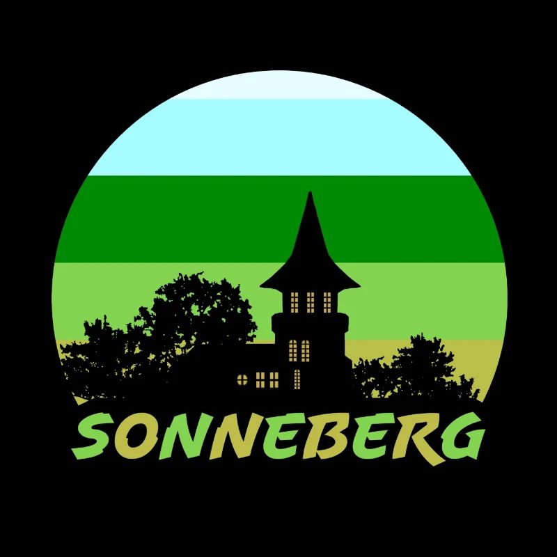 Sonneberg mit Schlossberg mit Rahmen