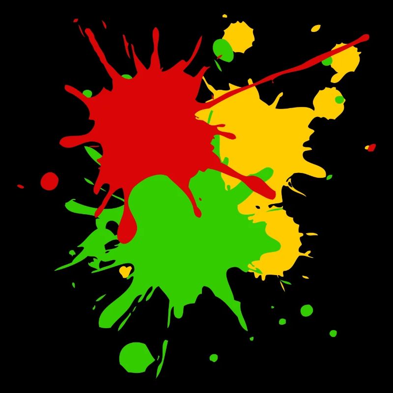 Reggae Farben Afrika Roots Flagge Farbspritzer