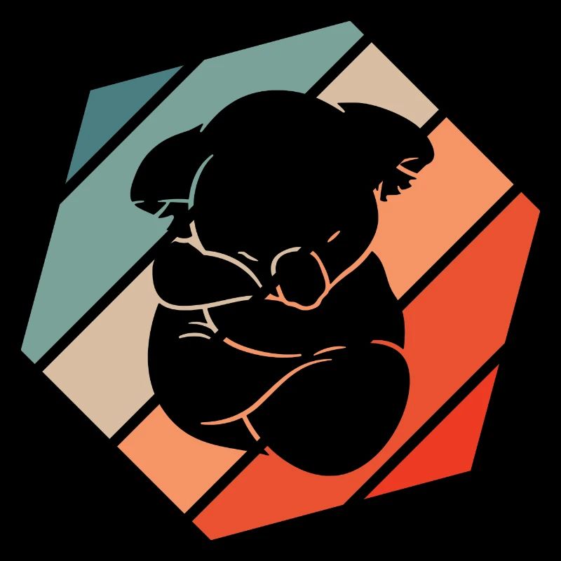 Koala Retro Style Vintage