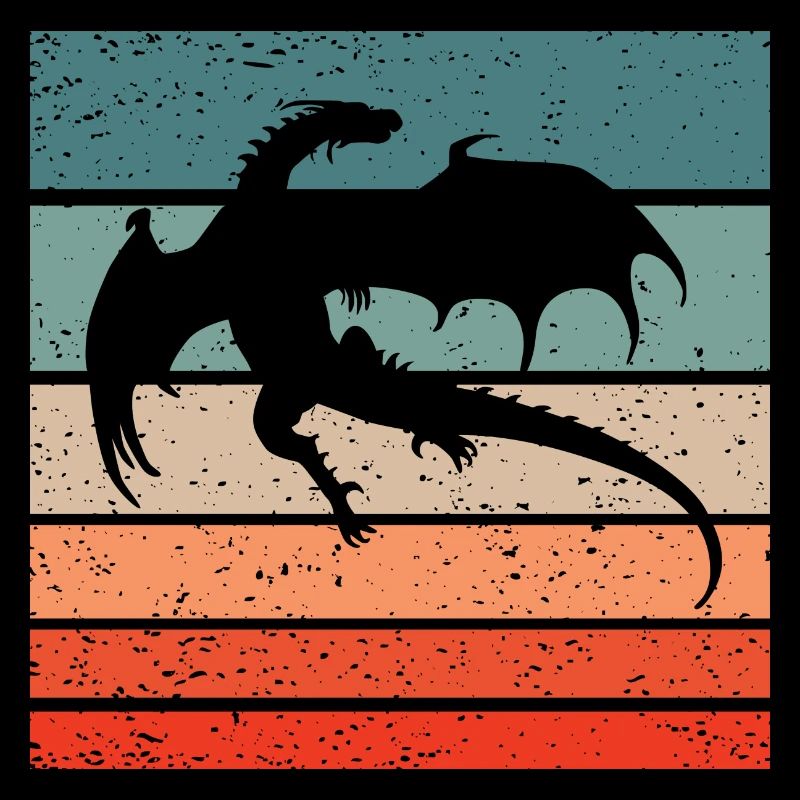 Drache Retro Style Vintage