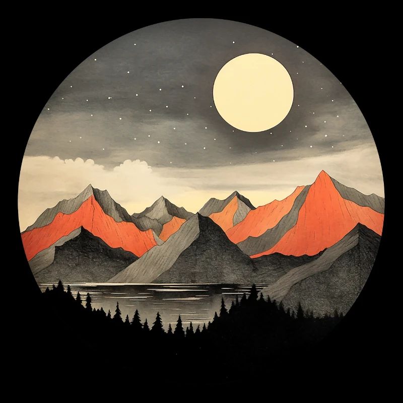 Mountains at night