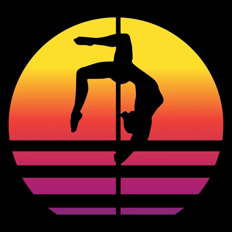 Pole Dance Retro Style Vintage
