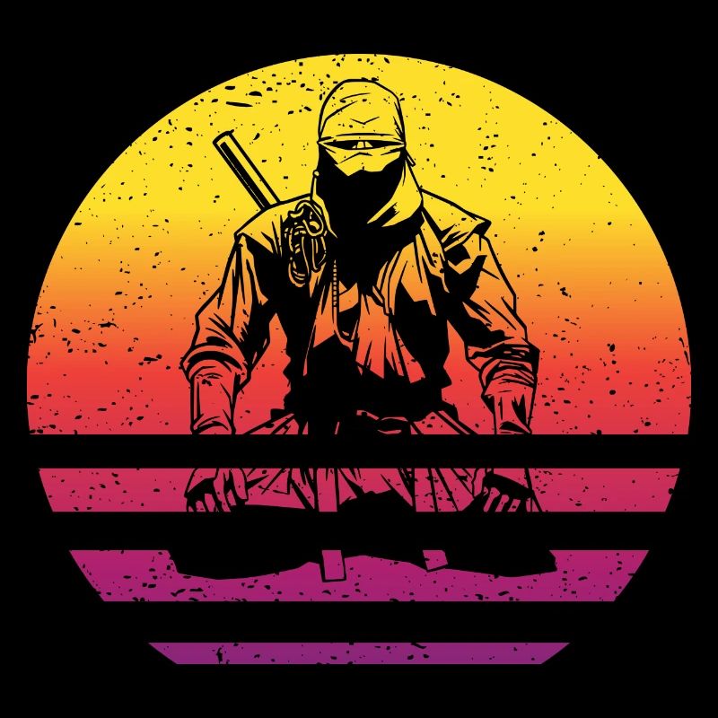 Ninja Retro Style Vintage