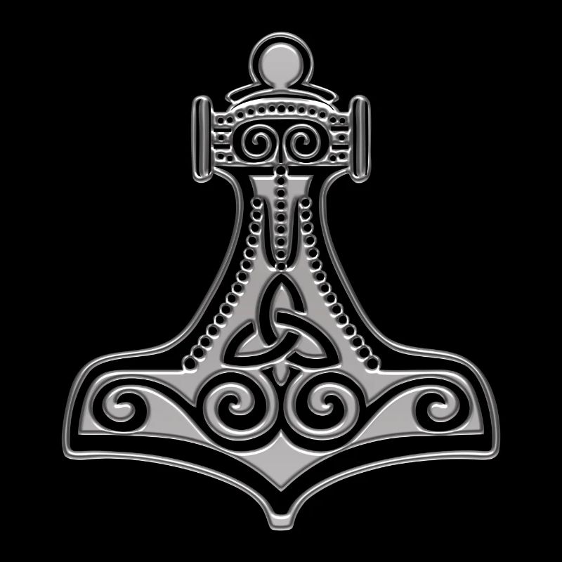 Mjollnir - Marteau de Thor avec double spirale et