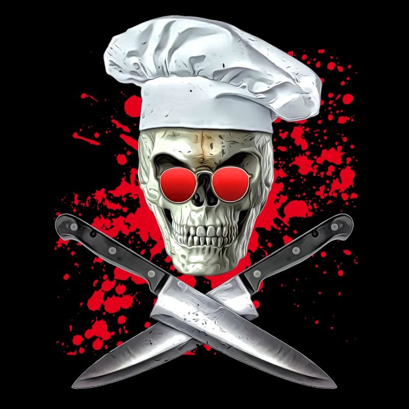 cuisinier crâne éclaboussure