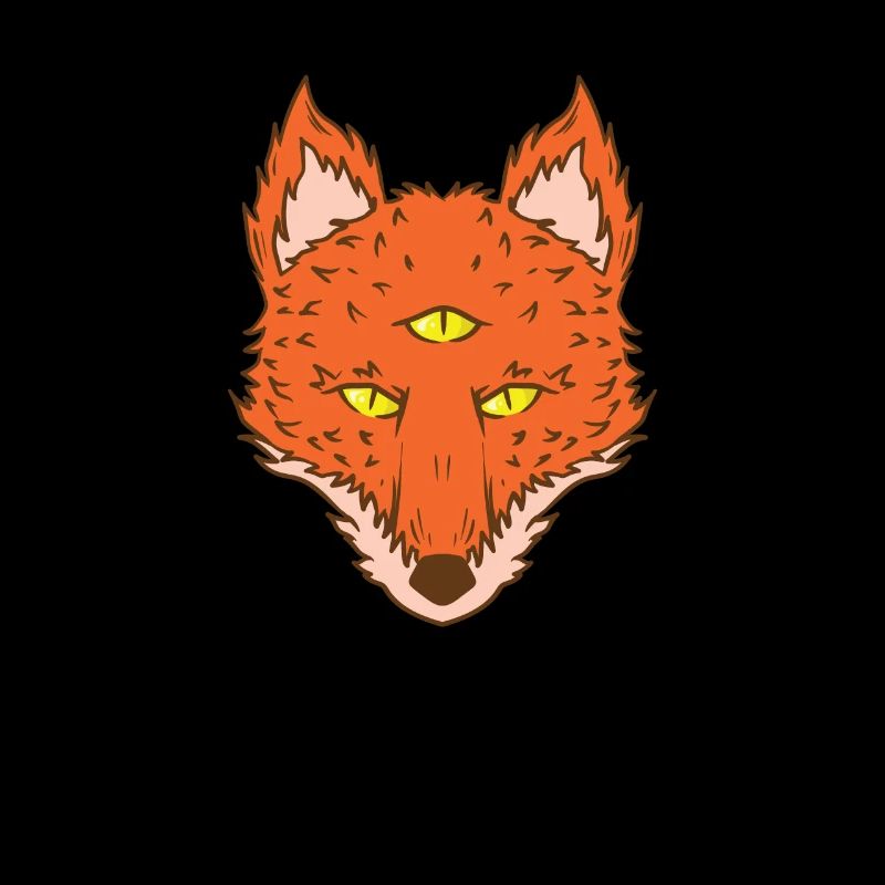 Fuchs mit drei Augen und eins auf der Stirn