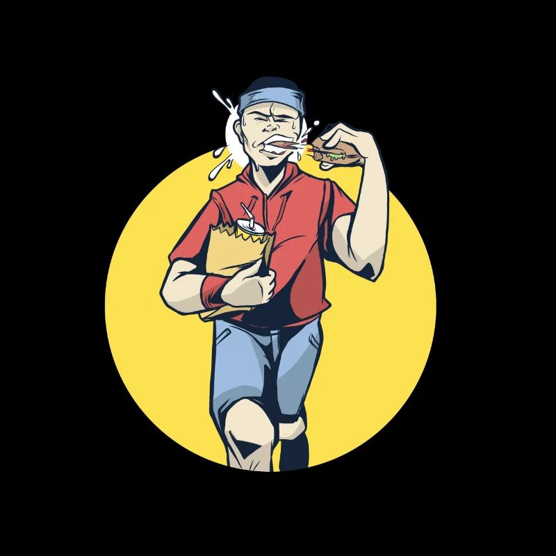 Marathon Jogger mit Burger