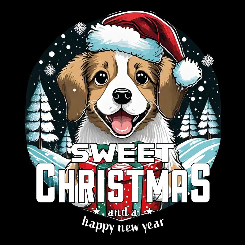 Chien de Noël Doux Noël