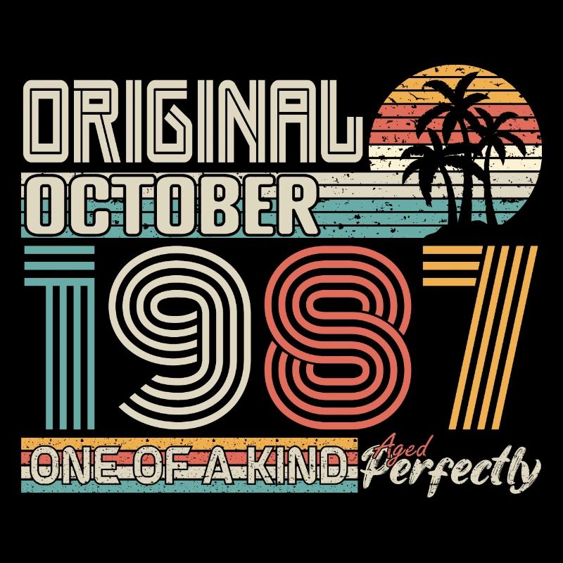 Octobre 1987 anniversaire October 1987 cadeau 1987