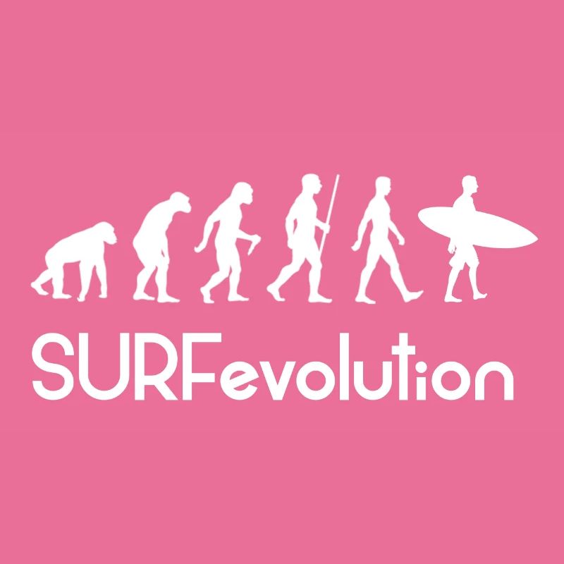 Surf evolution silhouette surf surfer