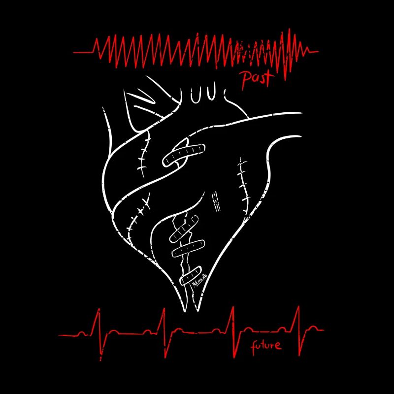 Coeur anatomique dessin ECG