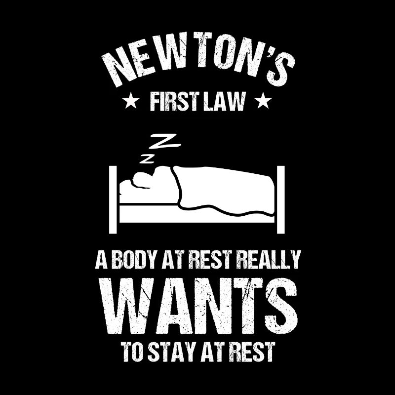 Science Puns Geeks Lazy Sleepy Head Gift Newton's
