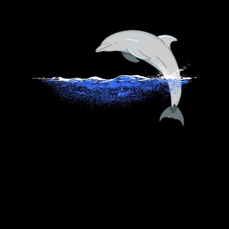 Conception de dauphins sautant
