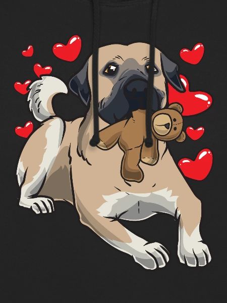 Cane Kangal con pel pelati e molti cuori