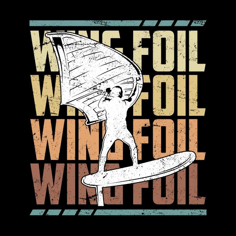 Wing Foil Wing Surf Saying Logo Lettering