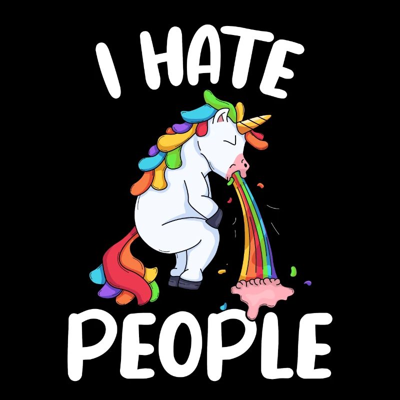 Ich hasse Menschen Kotzendes Einhorn