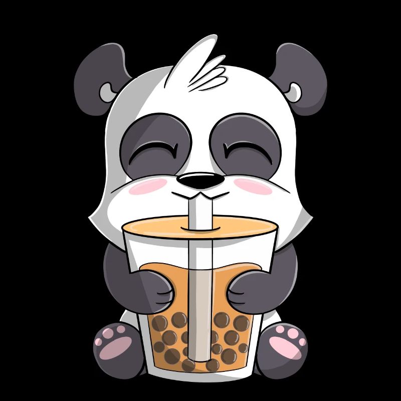 panda boba tea cute kawaii bubble tea panda