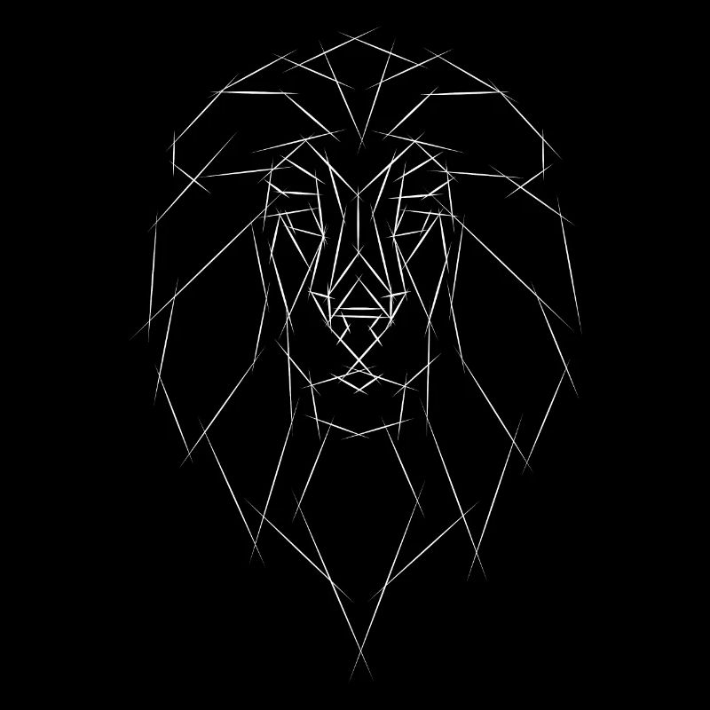 Low Poly Löwe Sketch