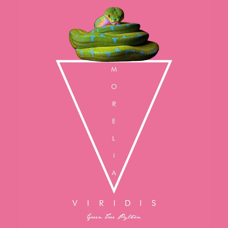 Grüner Baum Python Modern Geometric