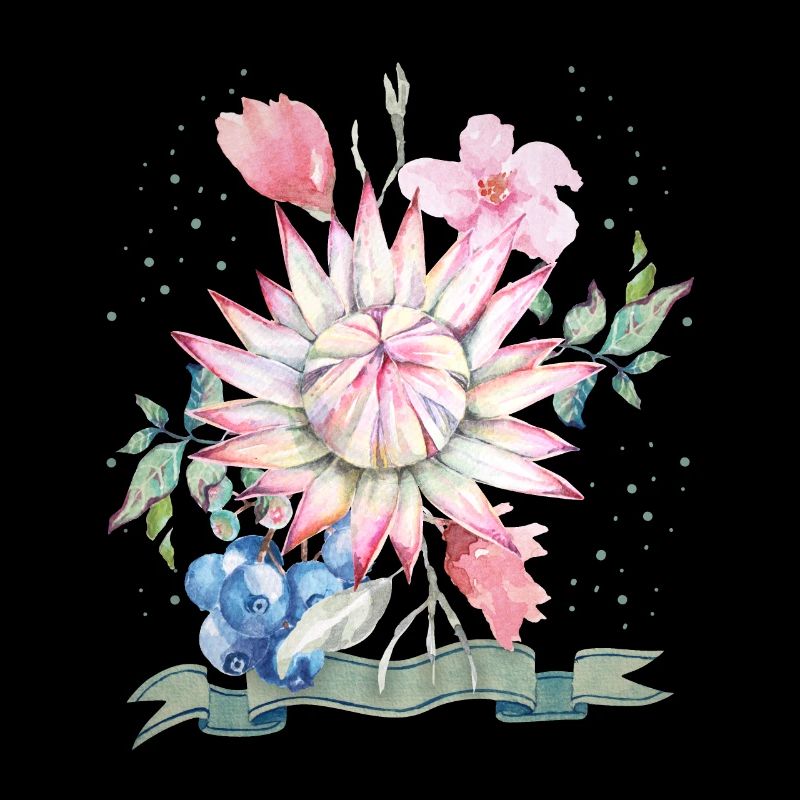 Aquarelle Protea, illustration protea