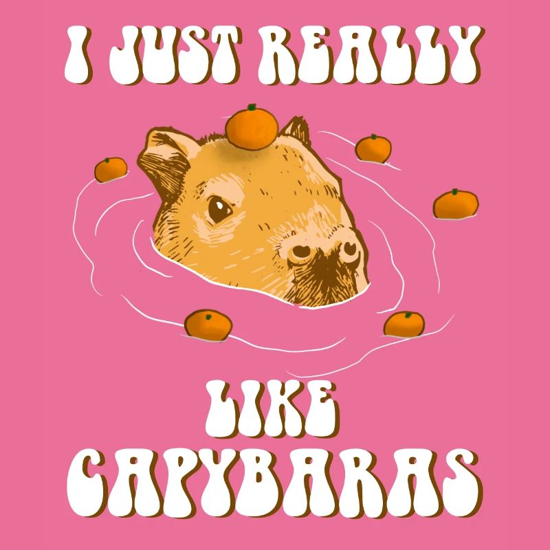 Conception de mème orange Capybara