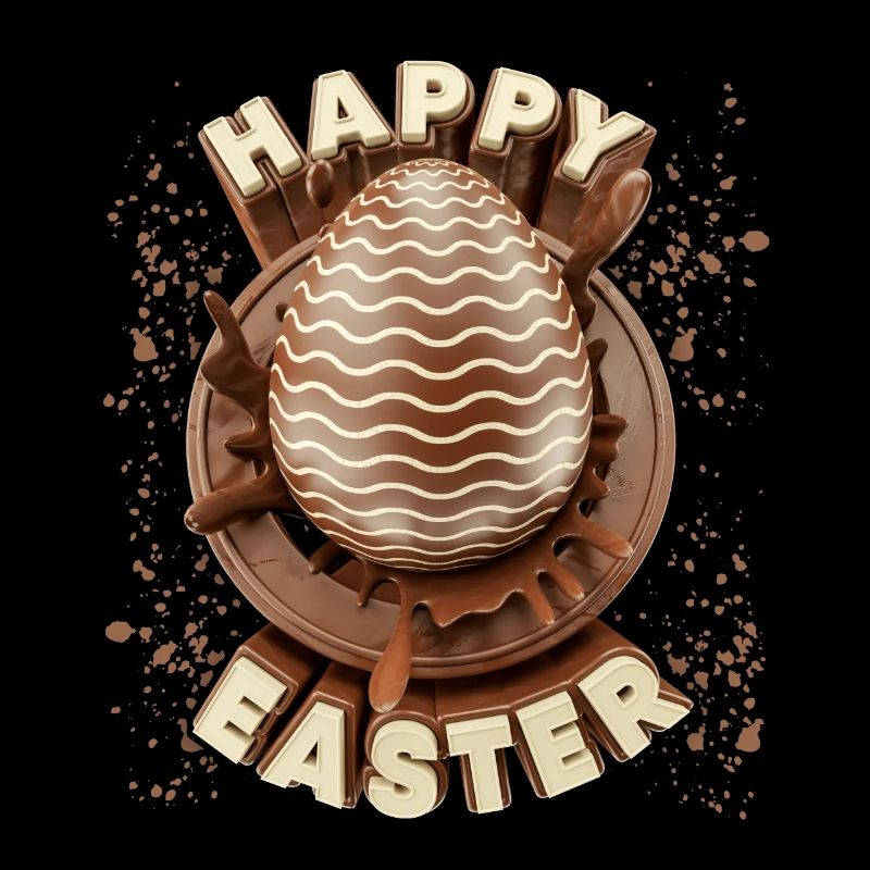 Pâques, oeuf de Pâques en chocolat, joyeuse pâques