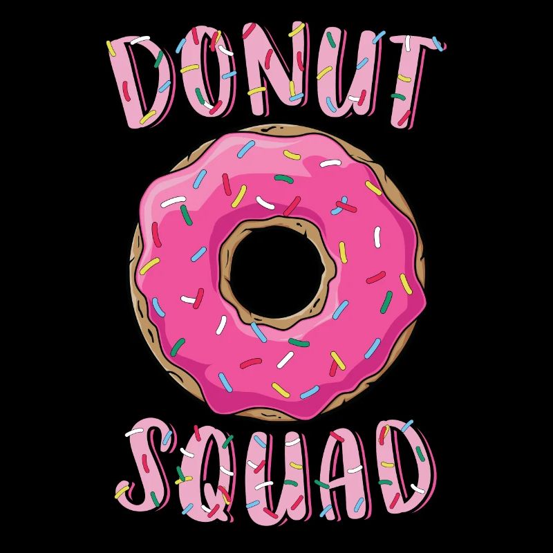 Donut Squad Matching Donut Party Rosa Donut