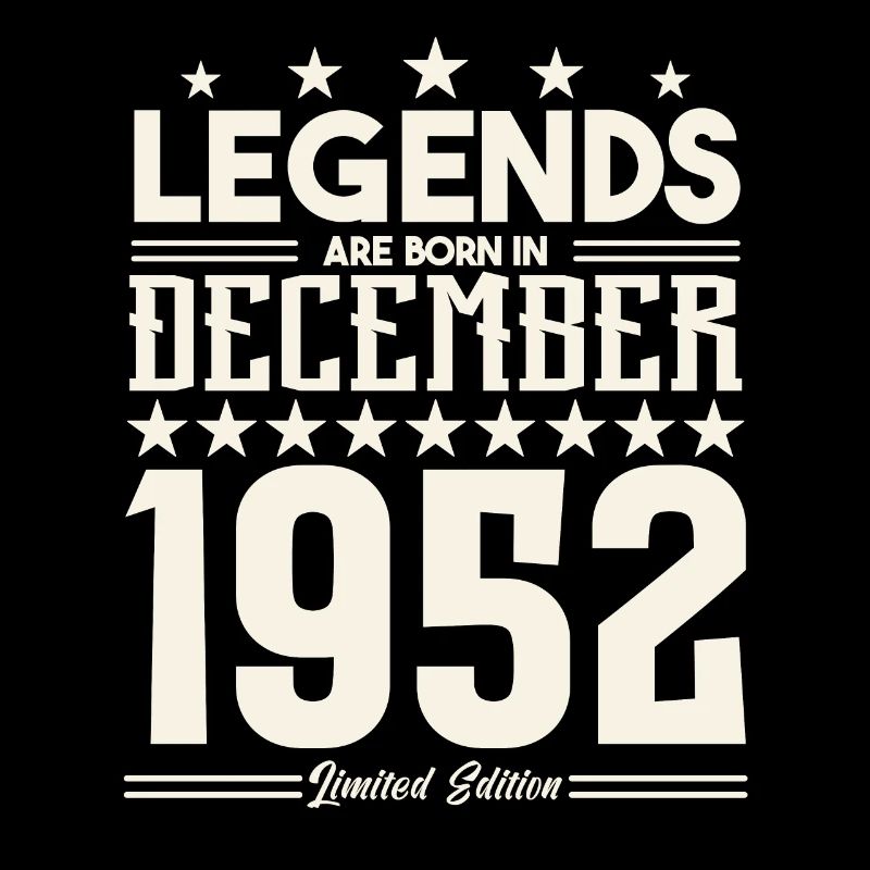 Legenden werden im Dezember 1952 geboren.Geschenkjubiläum