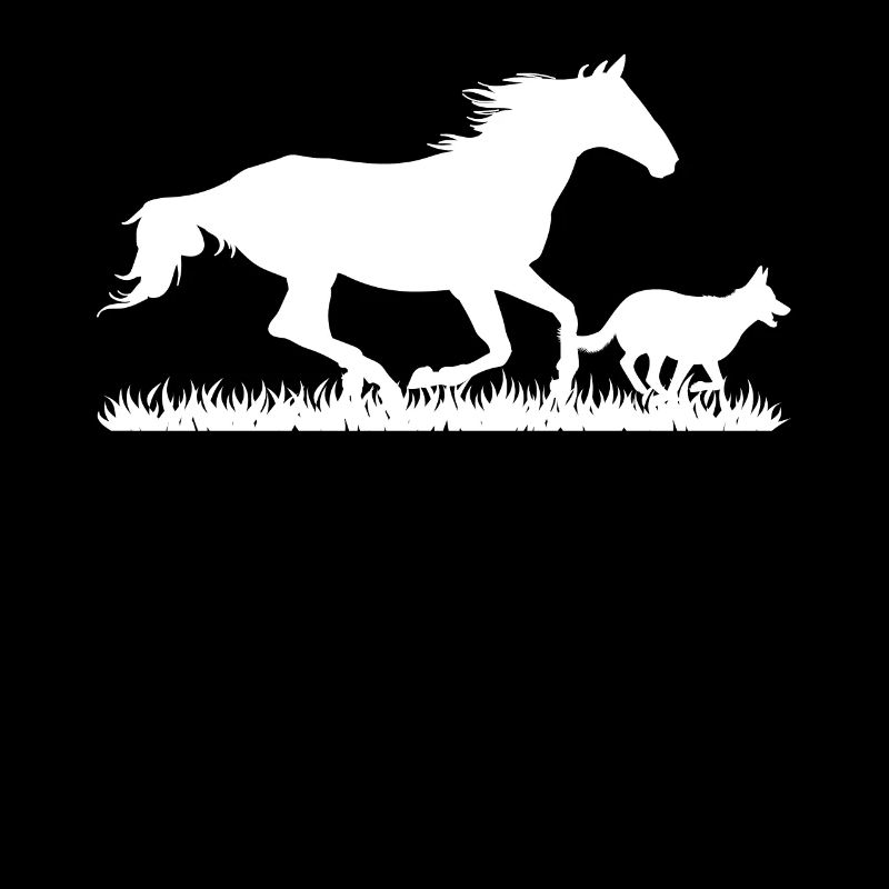 Course de chevaux et de chiens