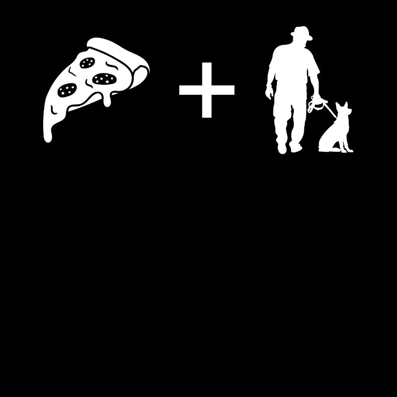 Pizza - Mann mit Hund -