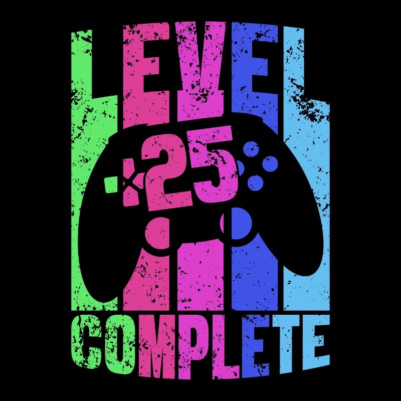 Zocker 25. Geburtstag Gamepad Gaming Controller