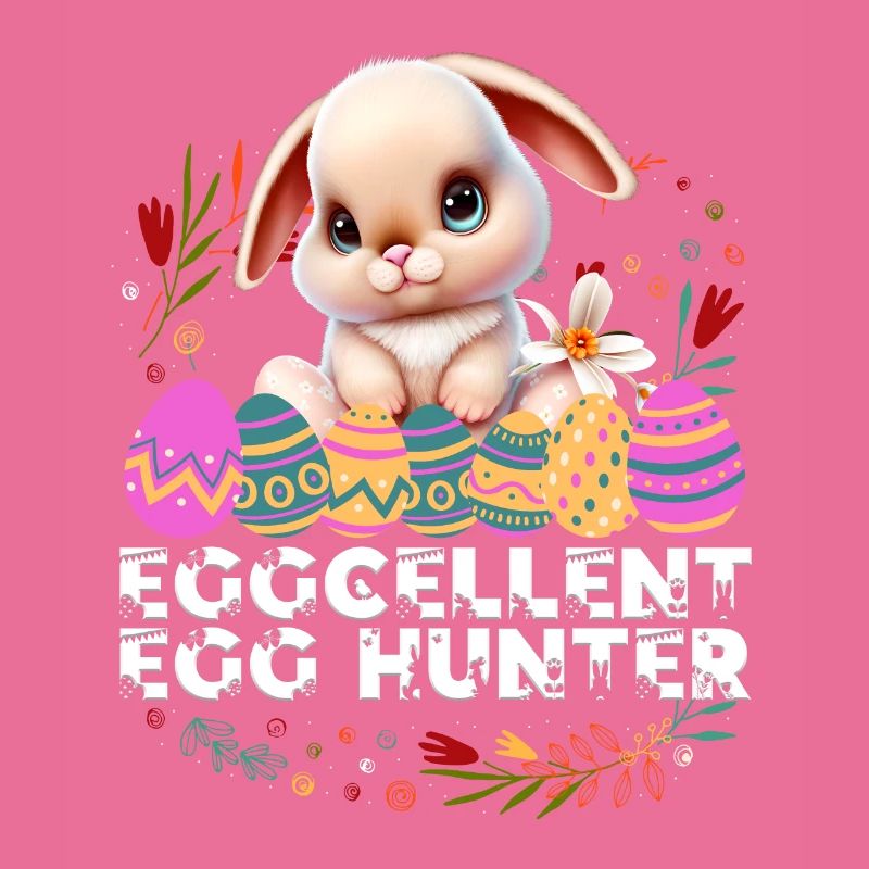 Eggcellent Egg Hunter Easter Bunny Easter Eggs Cute