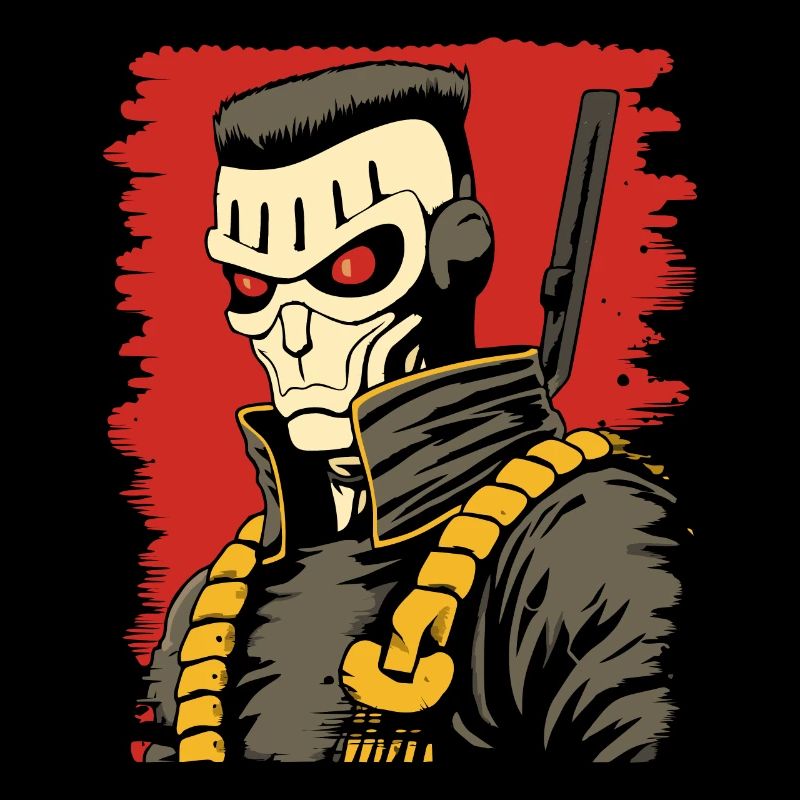 Robot cyborg de dessin animé