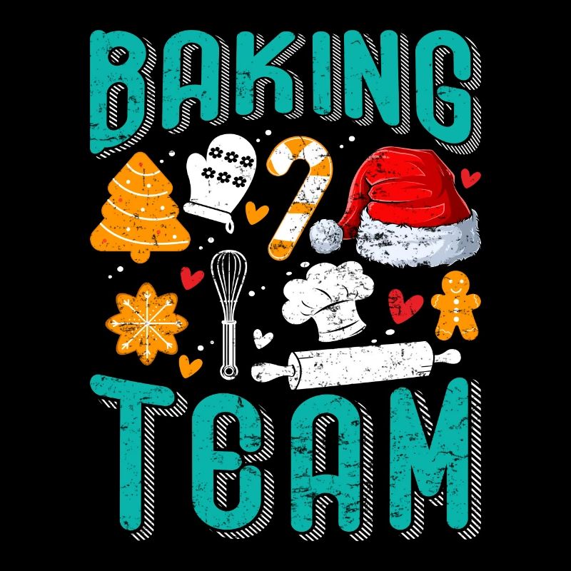 Équipe de pâtisserie Cuisson de biscuits de Noël