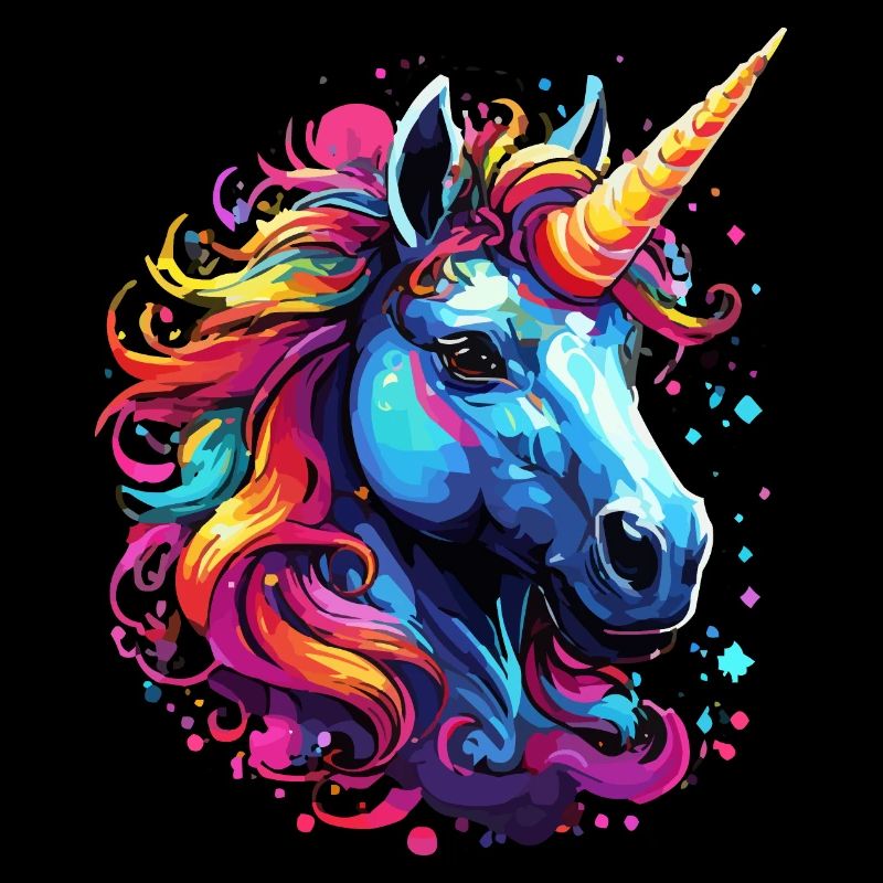 Einhorn bunt Regenbogen Pony süß
