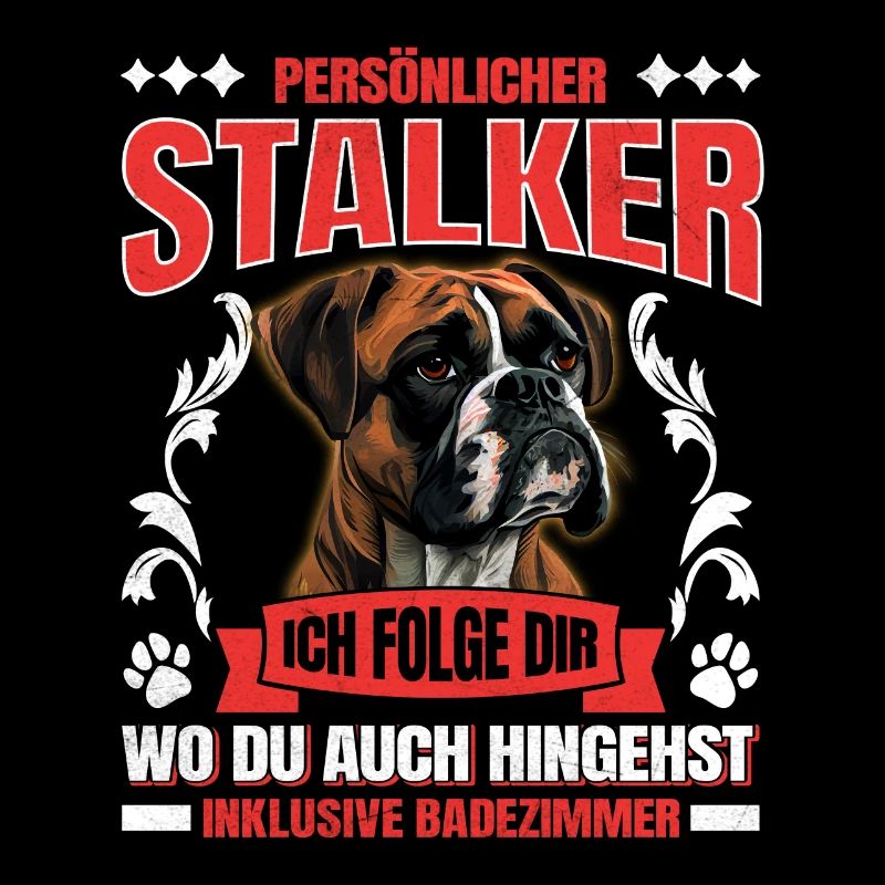 Deutscher Boxer PERSONAL STALKER Lustiges Boxer