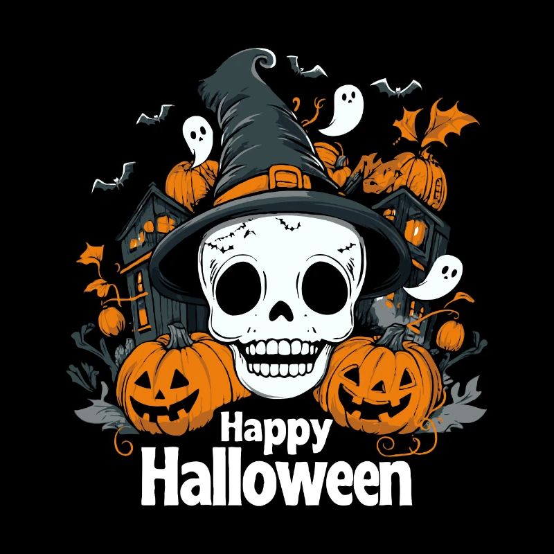 Halloween Costume Skull Witch Ghost Pumpkin