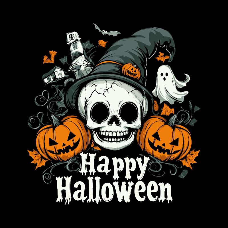 Halloween Costume Skull Witch Ghost Pumpkin