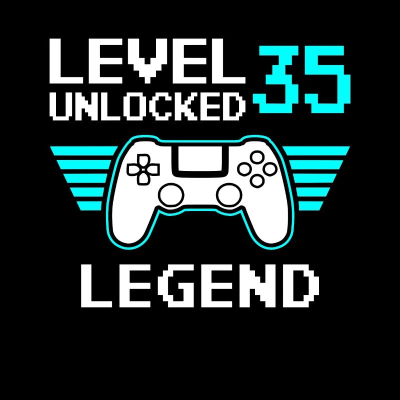 Level 35 Unlocked 35 Jahre Geburtstag Geschenk